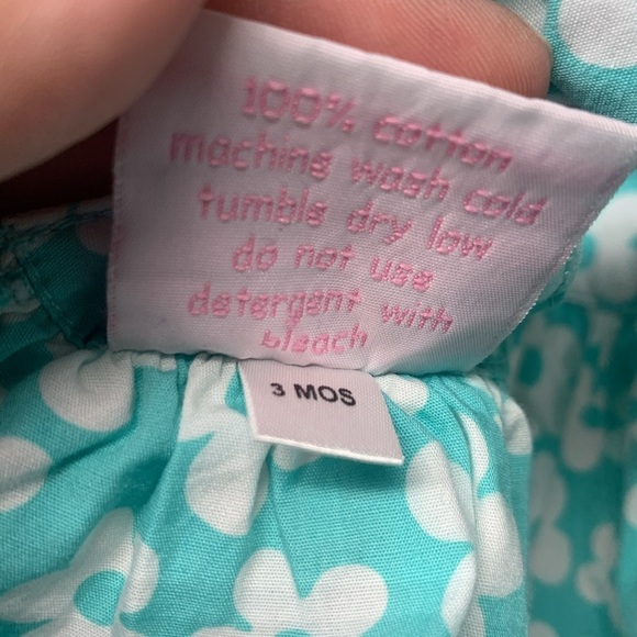 Frumpy Rumps Floral Blue Baby Dress - Picture 8 of 8